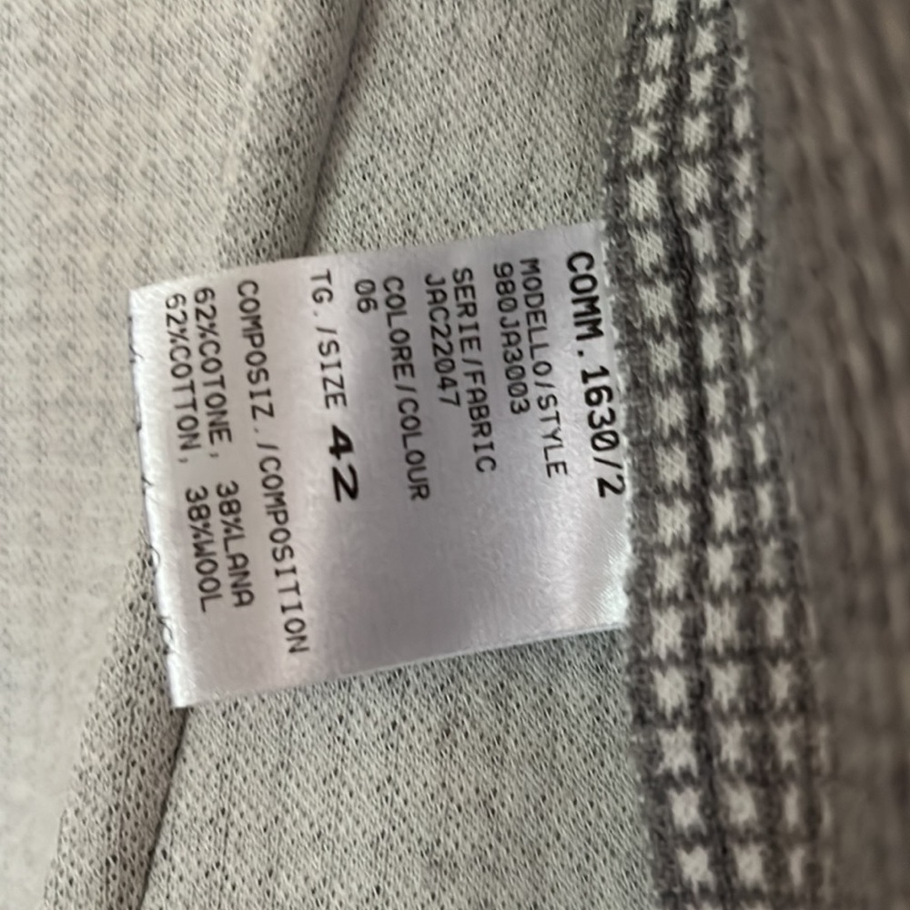 Grey Knit Eleventy Womens Waffle 2 Button Blazer - image 4